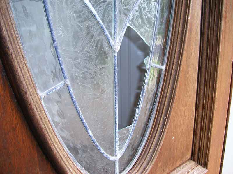 broken door glass